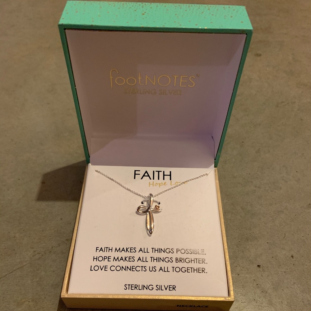 Sterling silver cross necklace